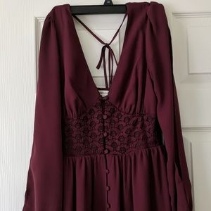 Burgundy Maxi Dress Love Culture